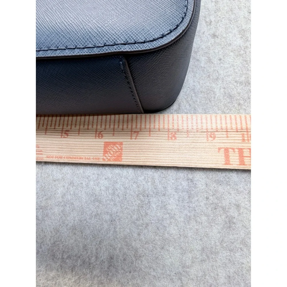 Michael Kors MK Crossbody Bag Small Navy Blue Saffiano Leather Silver Logo